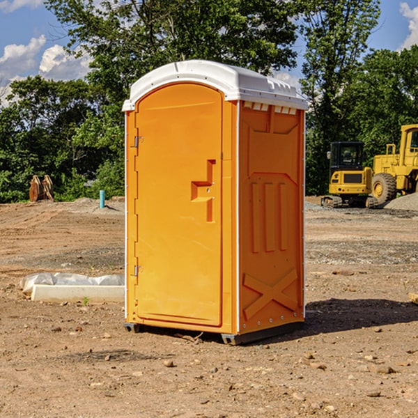 how often are the porta potties cleaned and serviced during a rental period in Martinsville City County Virginia